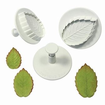 PME Rose Leaf Plunger Cutter set/3 Large Size