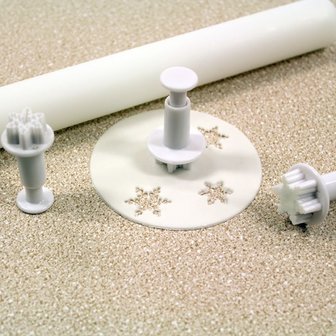 PME Mini Sneeuwvlok Plunger Cutter Uitsteker Set/3