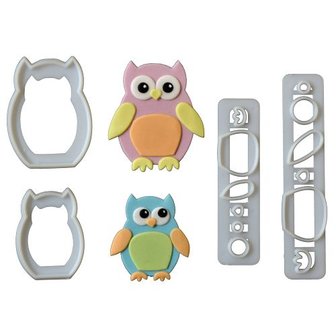 FMM Mummy &amp; Baby Owl Cutter Set/4 