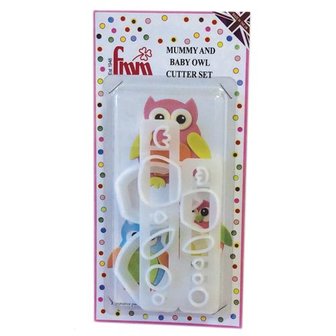 FMM Mummy &amp; Baby Owl Cutter Set/4 