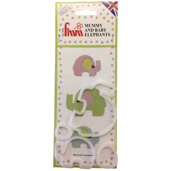 FMM Mummy and Baby Elephant Cutter Set/4