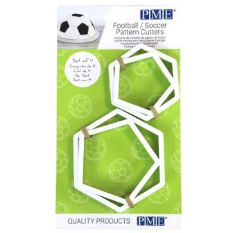 PME Football &amp; Soccer Pattern Cutters set/4