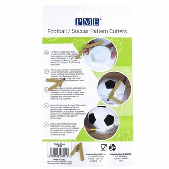 PME Football &amp; Soccer Pattern Cutters set/4