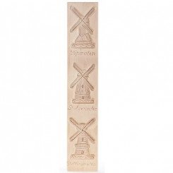 Wooden Speculaas Cookie Mold 3x Windmill