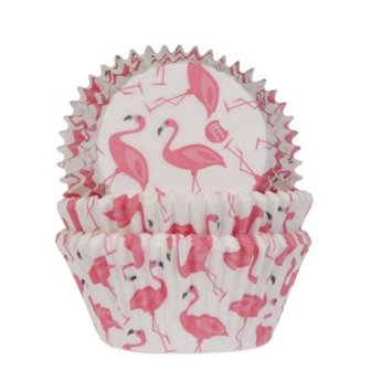 House of Marie Caissettes &agrave; Cupcakes Flamant rose pcs/50