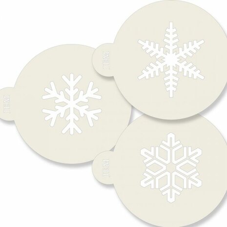 JEM Pochoirs Flocons de Neige Pcs/3