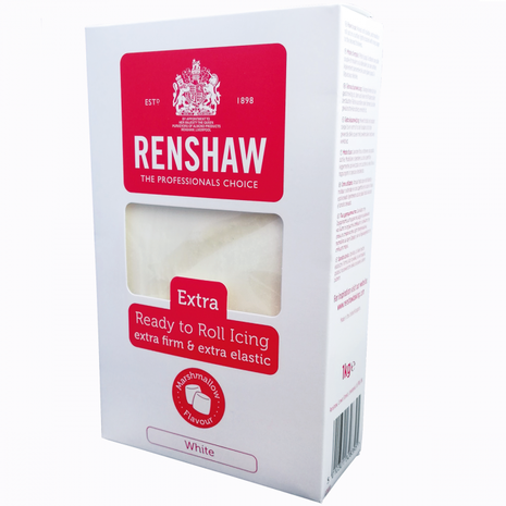 Renshaw Rollfondant Extra 1 kg Weiß Marshmallow