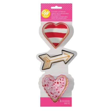 Wilton Metal Cookie Cutter Valentine Set/3