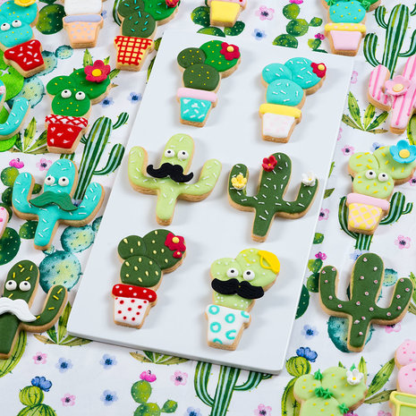 Decora Plastic Cookie Cutters Cactussen set/2