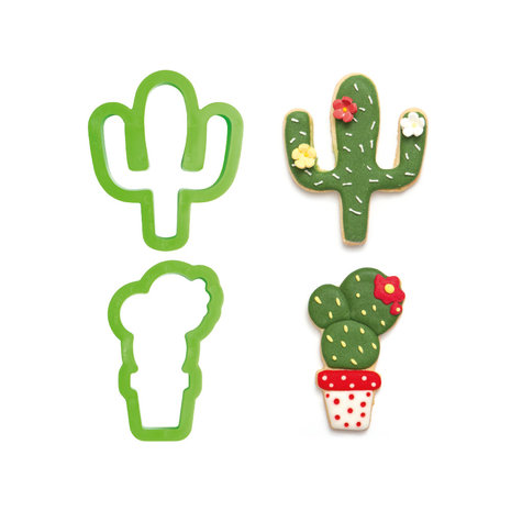 Decora Plastic Cookie Cutters Cactussen set/2