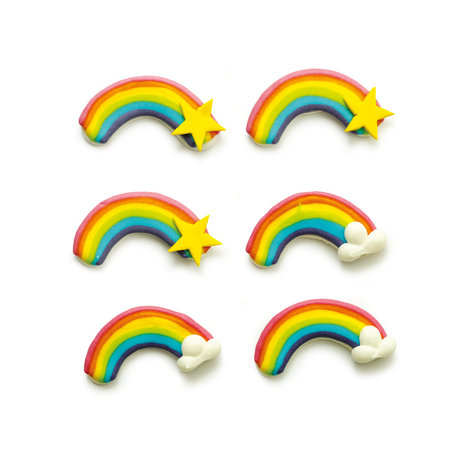 Decora Sugar Decorations Rainbow Pk/6