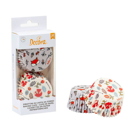 Decora  Baking Cups Foxes 36st