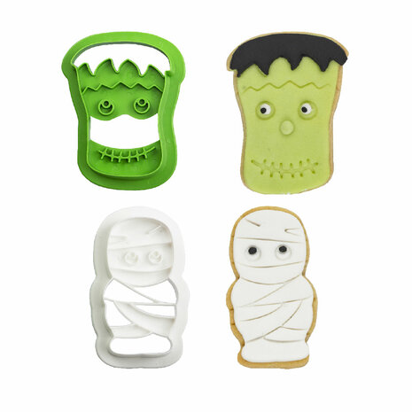 Decora Koekjes Uitsteker Set Monsters Mummie & Frankenstein