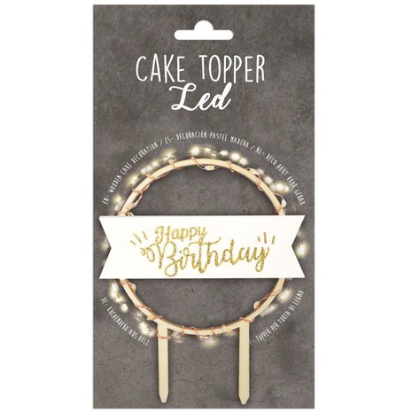 Scrapcooking Taart Topper Led Happy Birthday