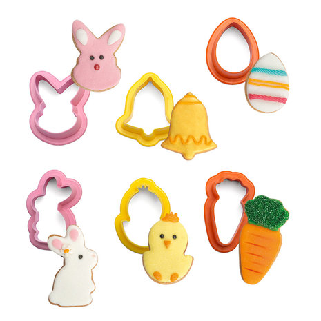 Decora Easter Plastic Cookie Cutters Set/6