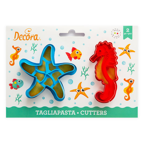 Decora Sea Life Koekjes Uitsteker Set/2