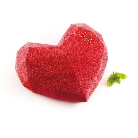 Silikomart Mould Amore Origami geometrisches Herz groß