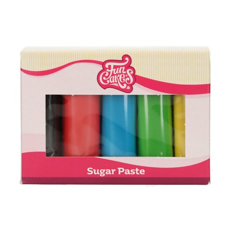 FunCakes Pâte à Sucre Multipack Couleurs Essentielles 5x100g