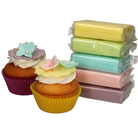 FunCakes Sugar Paste Multipack Pastel Colours 5x100 g