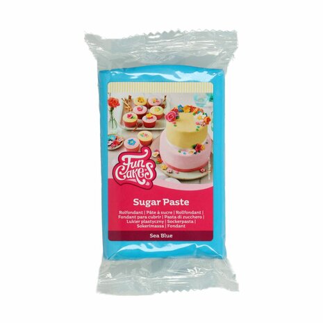 FunCakes Sugar Paste Sea Blue 250 g