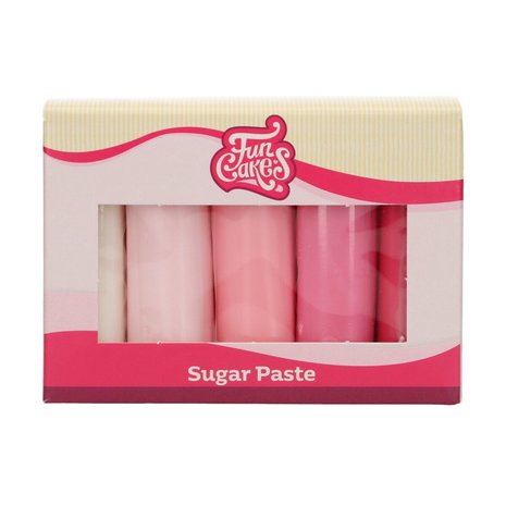 FunCakes Pâte à Sucre Multipack Palette Rose 5x100 g