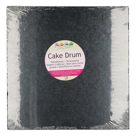 FunCakes Cake Drum Vierkant 30,5 cm Zwart