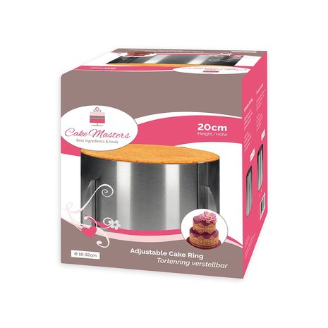 Cake-Masters Einstellbarer Tortenring 20cm hoch