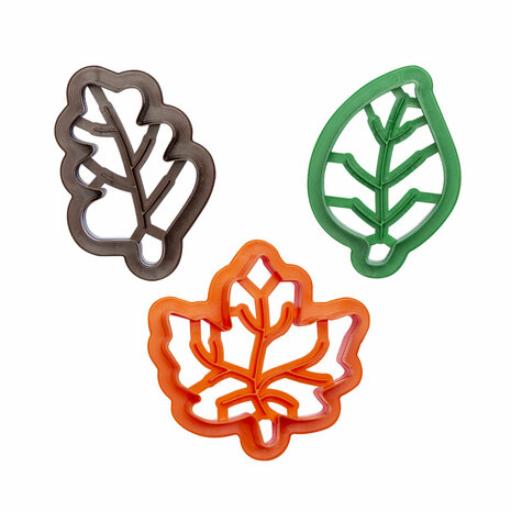 Decora Autumn Leaves Plastic Cookie Cutters Set/3