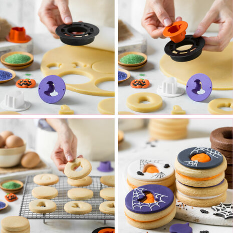 Decora Filled Cookies Halloween Cutters Set/4