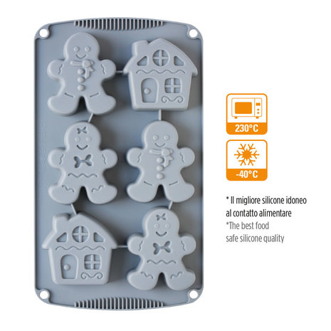 Decora Gingerbread Silicone Mold (6 cavities)