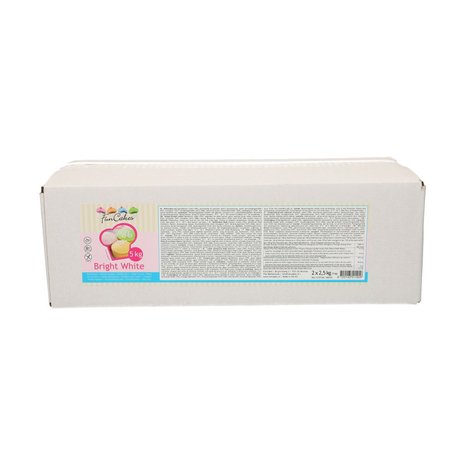 FunCakes Pâte à Sucre Bright White 5 kg (2x2,5 kg)