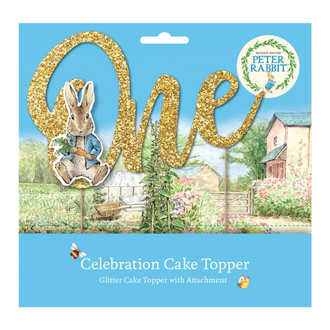AH Peter Rabbit™ 1st Birthday One Glitter Cake Topper 