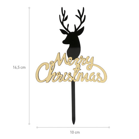 Dekora Cake Topper Merry Christmas 16,5x10cm