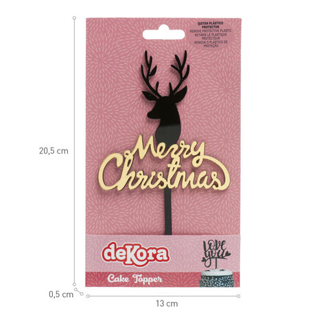 Dekora Cake Topper Merry Christmas 16,5x10cm