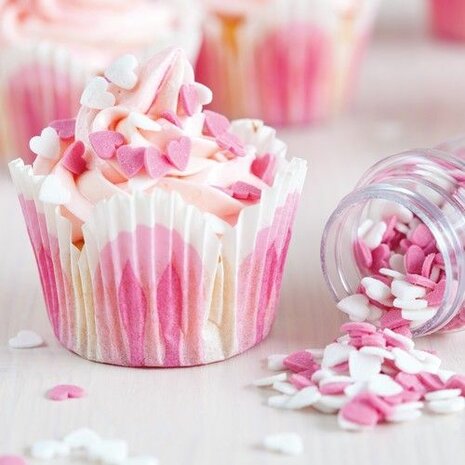 FunCakes Hartjes Roze-Wit 60g