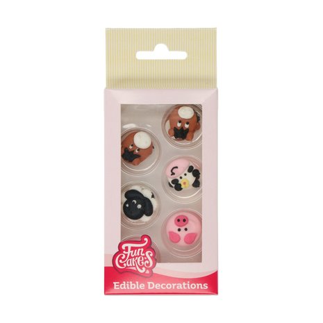 FunCakes Sugar Decorations Farm Animals Set/8