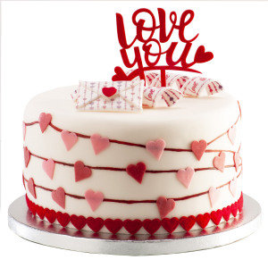 Dekora Cake Topper Love You 13,5x10cm