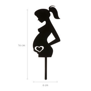 Dekora Cake Topper Pregnant Woman 16x6cm