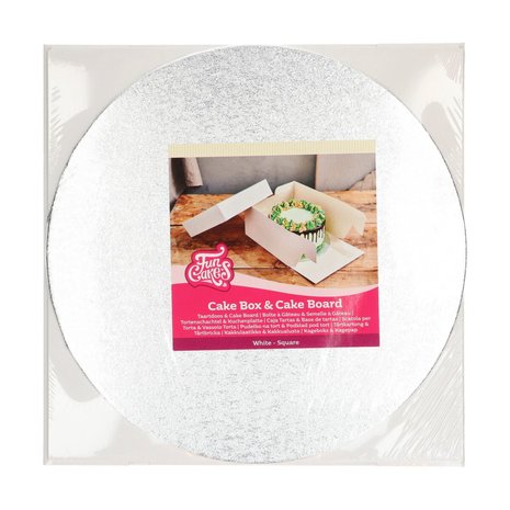 FunCakes Taartdoos & Rond Cake Board (3mm) 30x30x15 cm