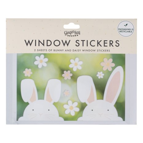 Ginger Ray Bunny Easter Window Stickers