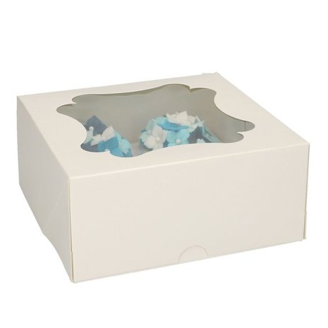 FunCakes Cupcake Box 4- Blanco pk/3