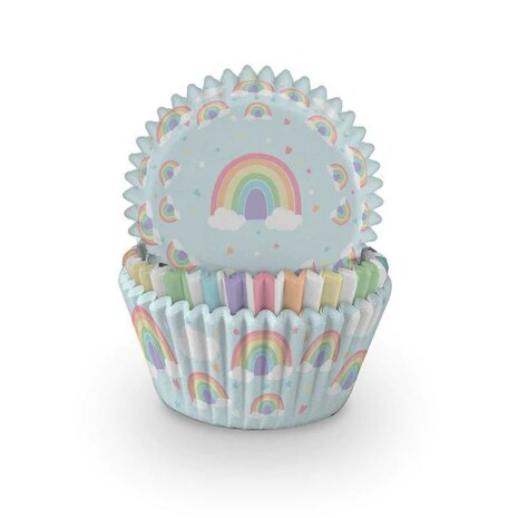 AH Pastel Rainbow Cupcake Cases 75st