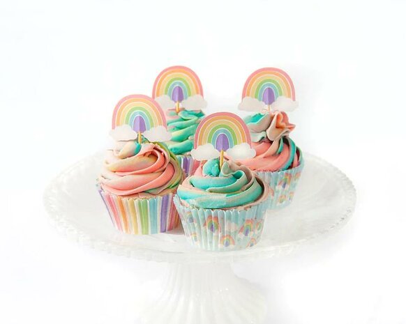 AH Pastel Rainbow Cupcake Cases 75st