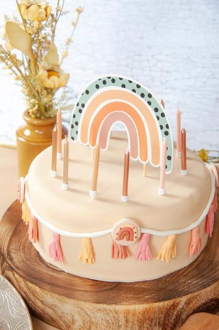 AH Neutral Rainbow Cake Topper