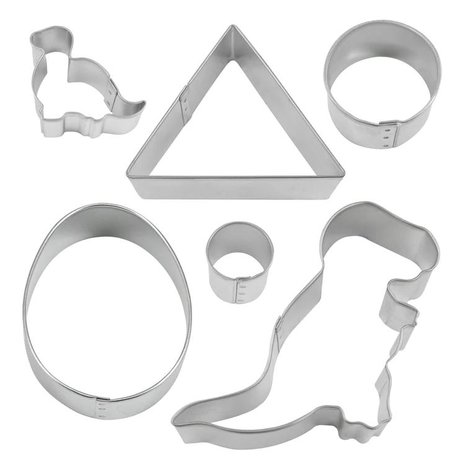 AH Dinosaur Tin-Plated Cake Decorating Cutter Kit