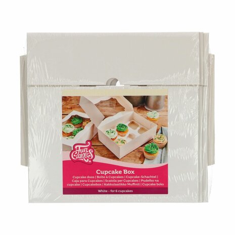 FunCakes Cupcake Box 6- Blanco pk/3