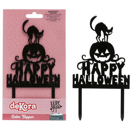 Dekora Cake Topper Happy Halloween 18x10cm