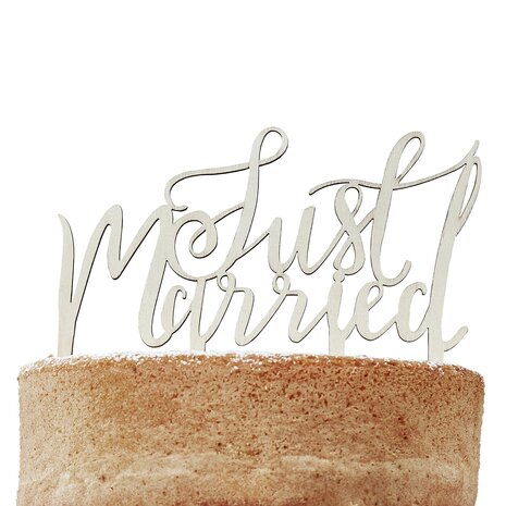 Ginger Ray Wooden Just Married Cake Topper