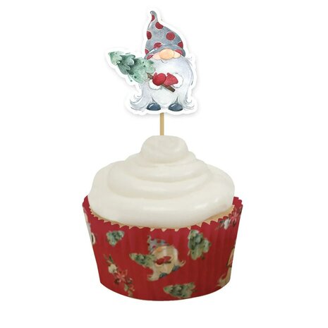 AH Christmas Gonk Cupcake Toppers pk/12