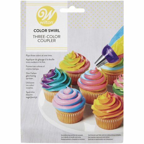 Wilton ColorSwirl Tri-Color Large Coupler